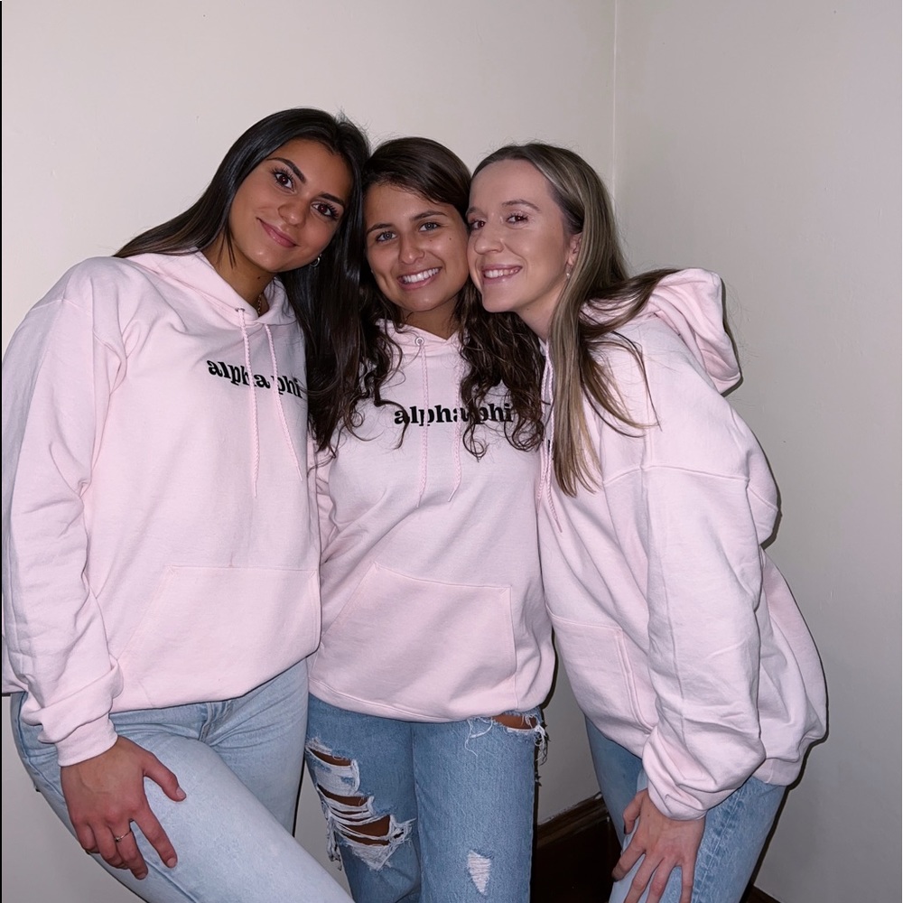 Light Pink Alpha Phi Hoodie